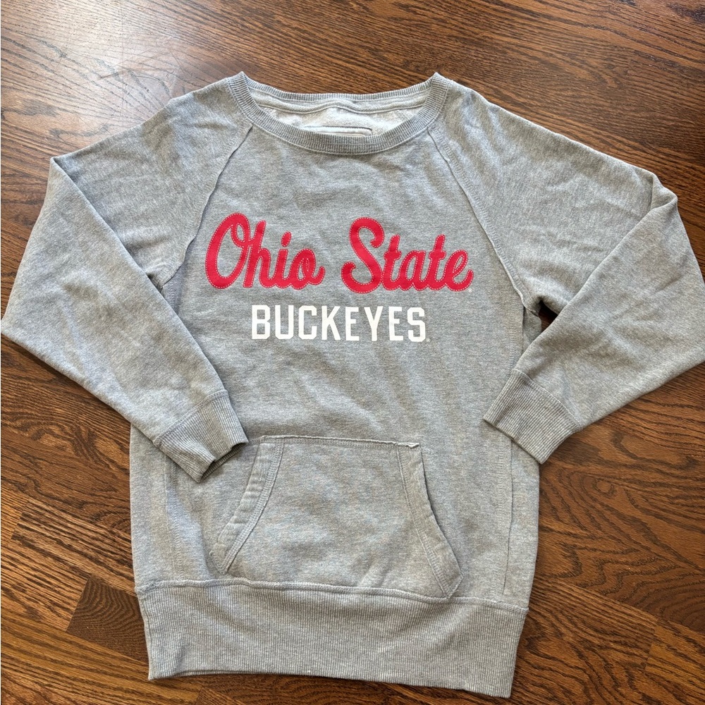 J. America Gray Ohio State Sweater